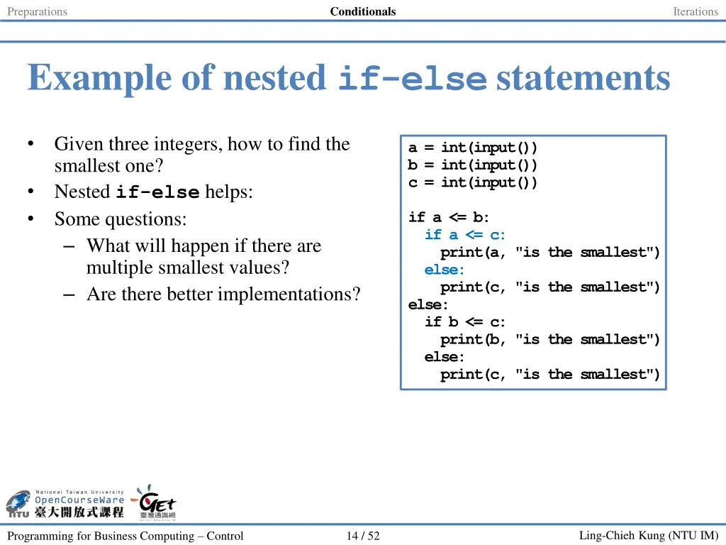 conditionals 4