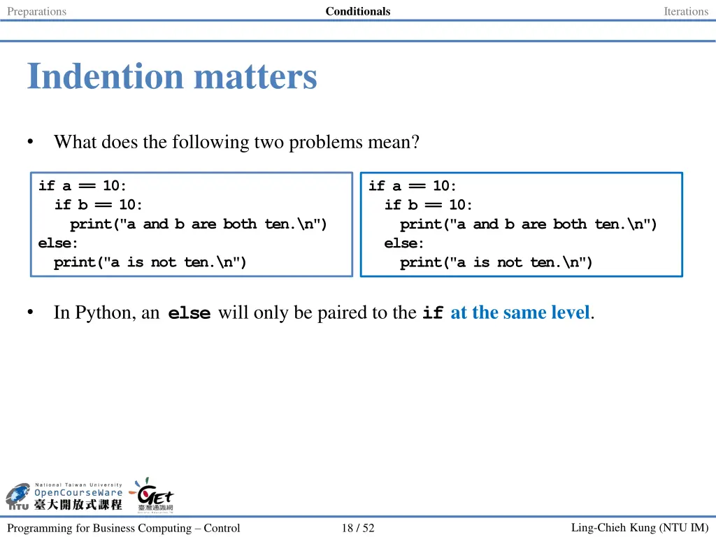 conditionals 8