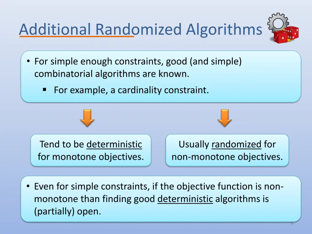 additional randomized algorithms