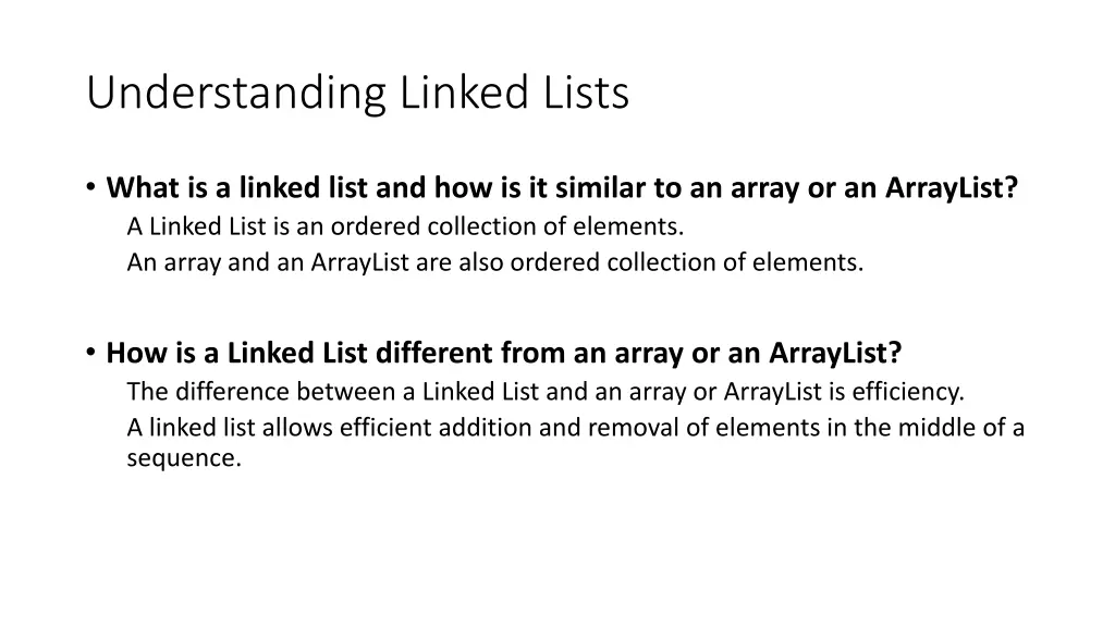 understanding linked lists