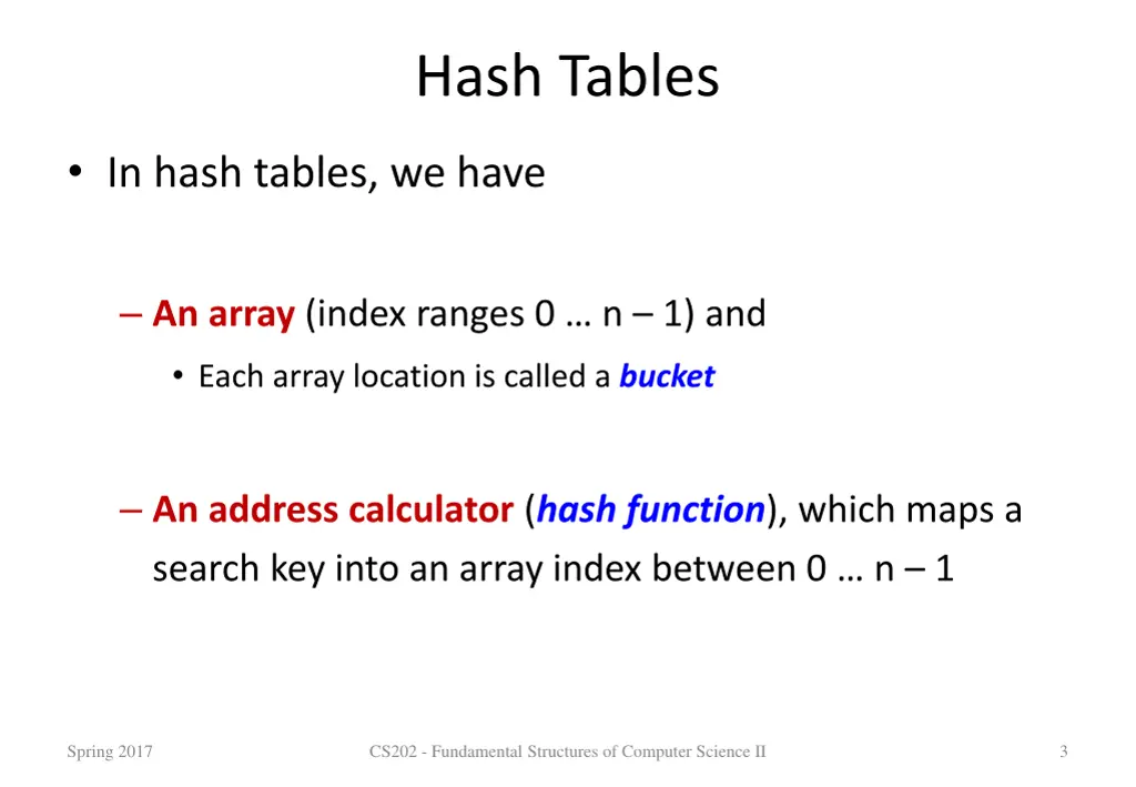 hash tables