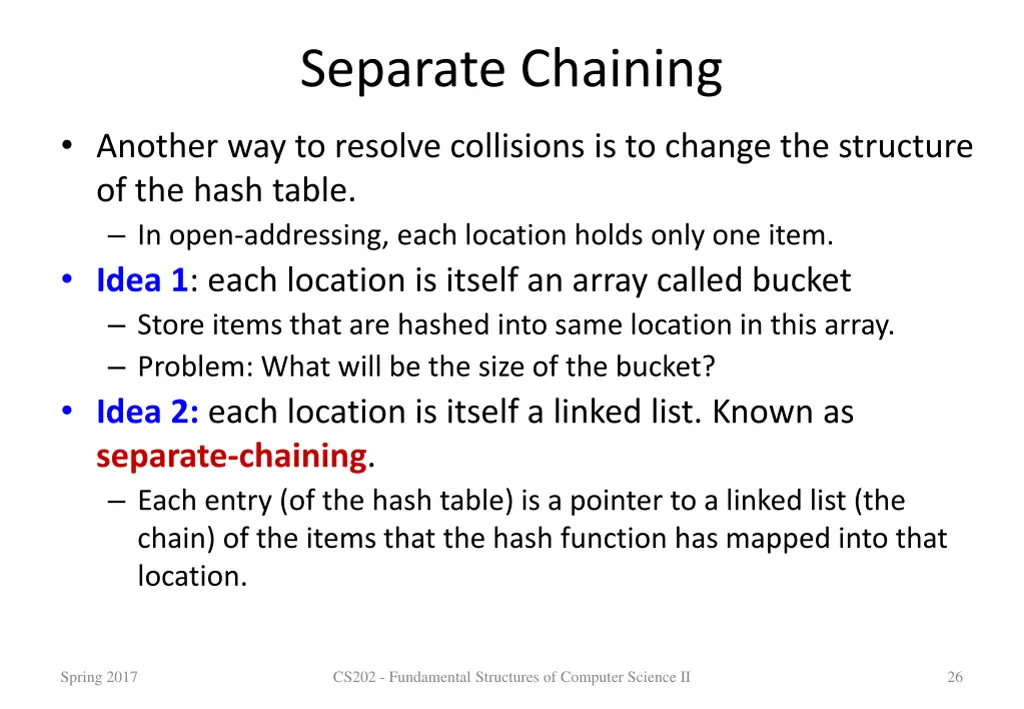 separate chaining