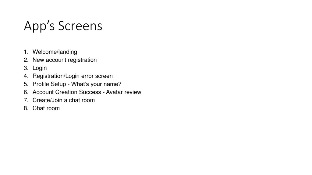 app s screens