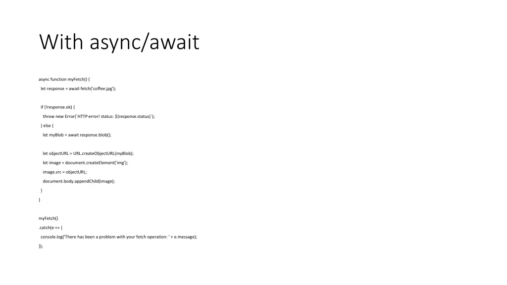 with async await