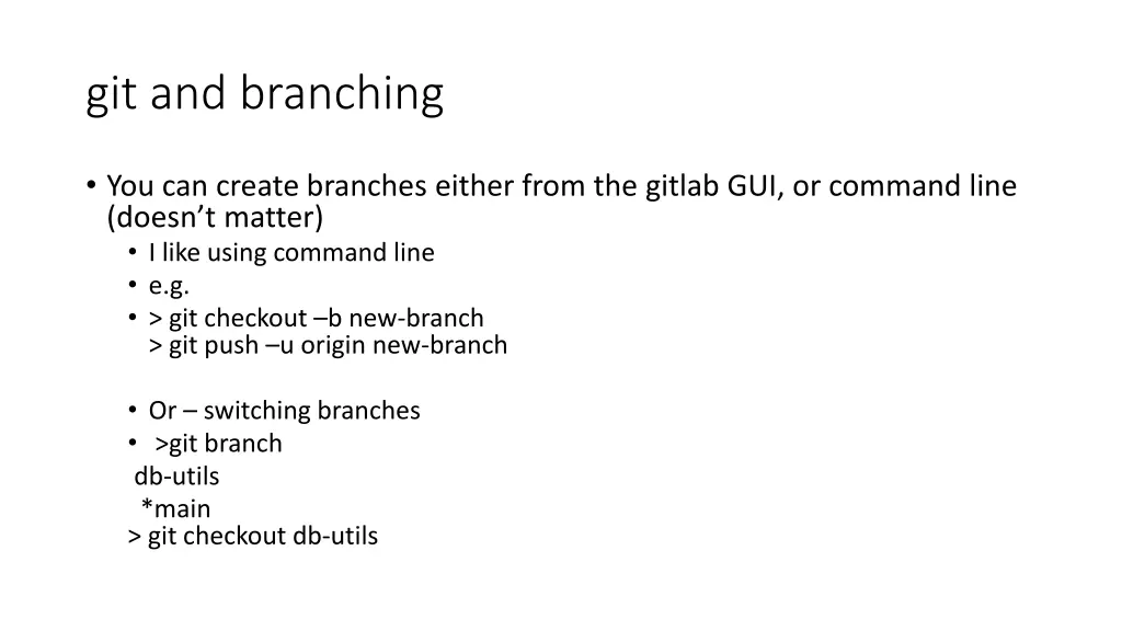 git and branching
