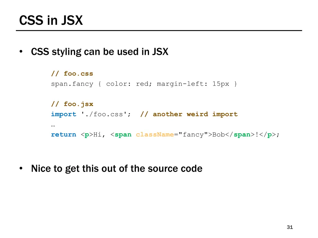 css in jsx