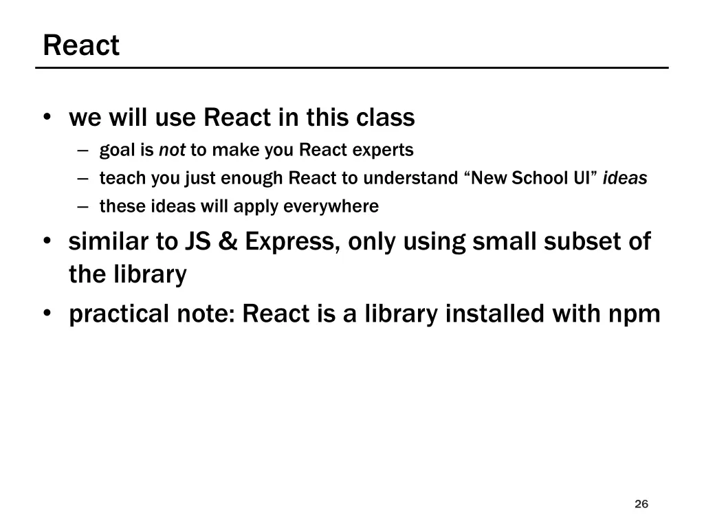 react