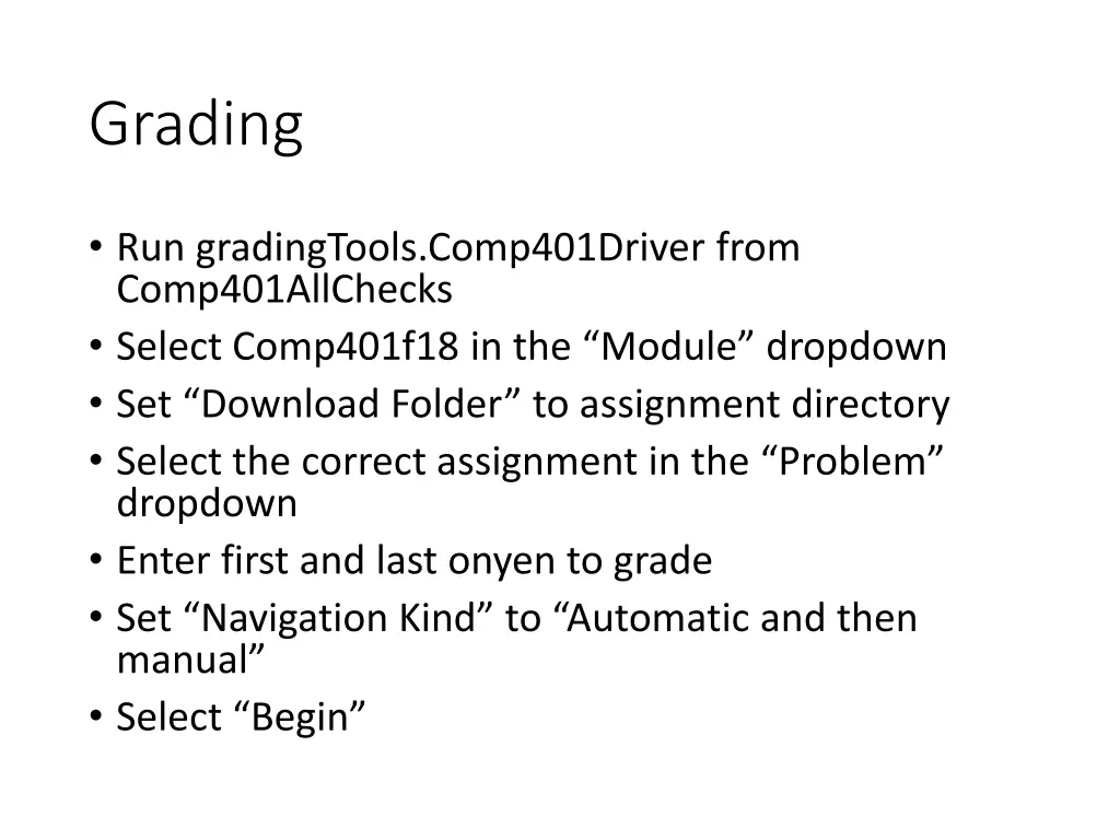 grading