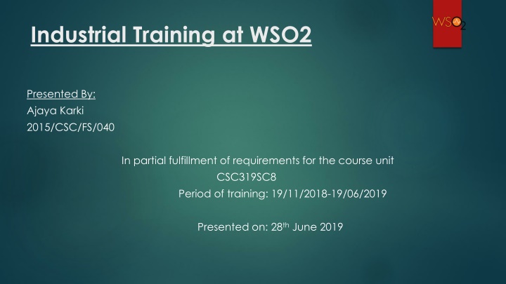 industrial training at wso2