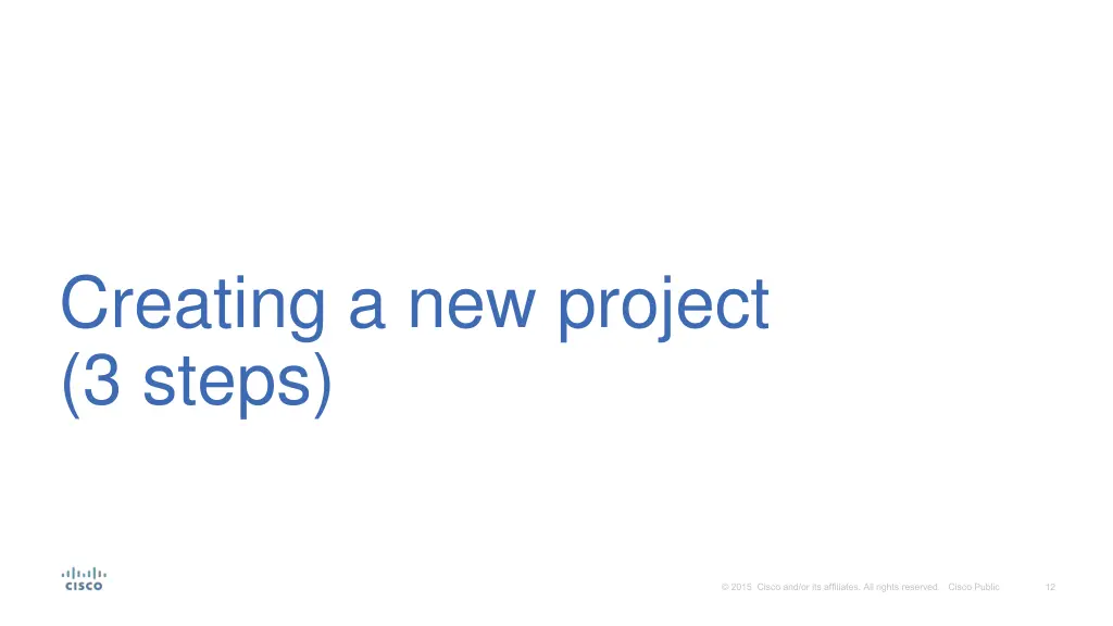 creating a new project 3 steps
