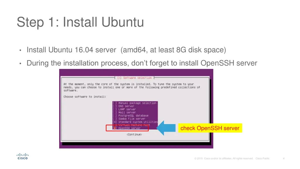 step 1 install ubuntu