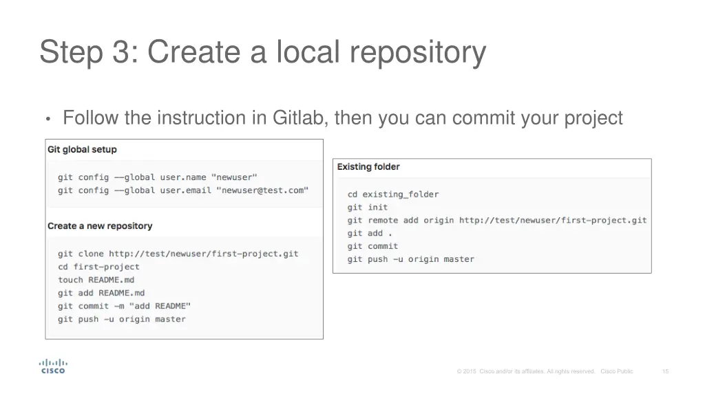 step 3 create a local repository