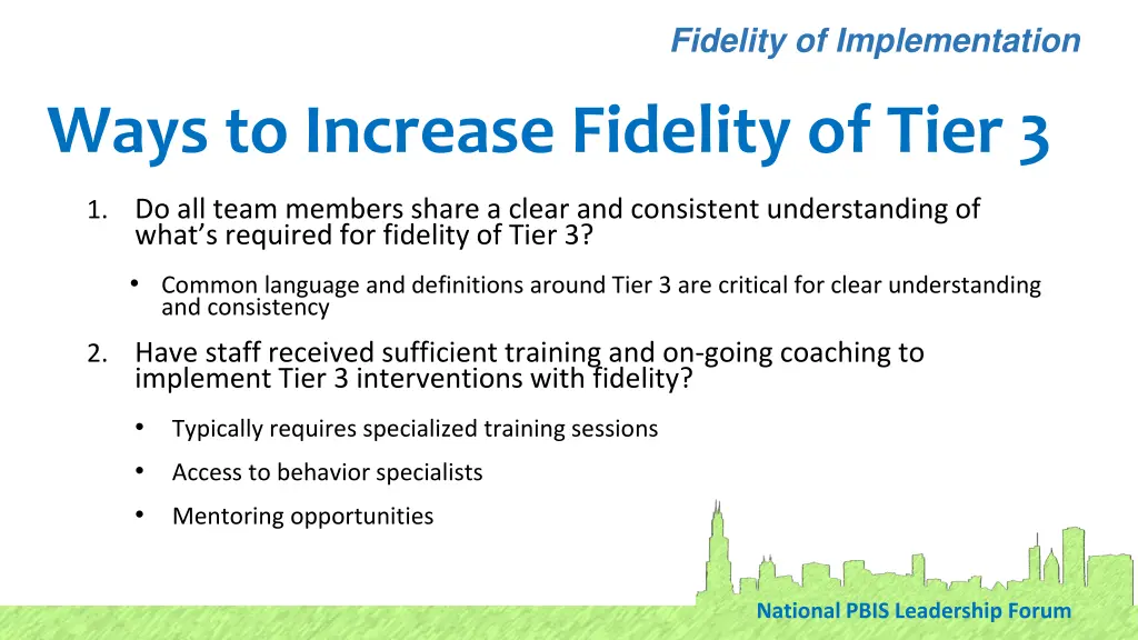 fidelity of implementation