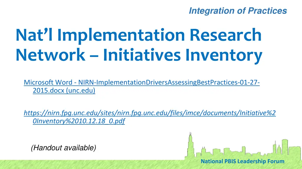 integration of practices