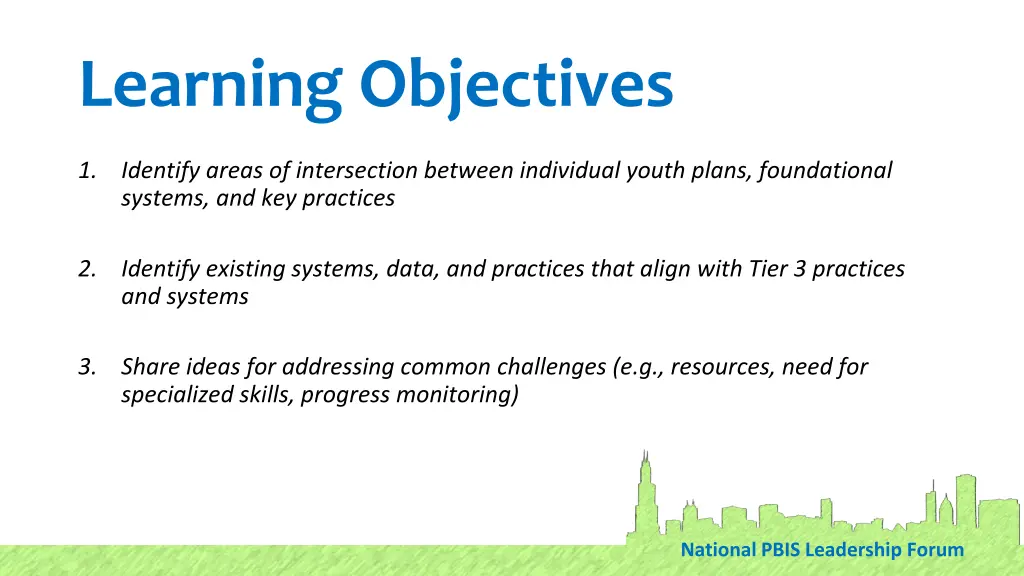 learning objectives