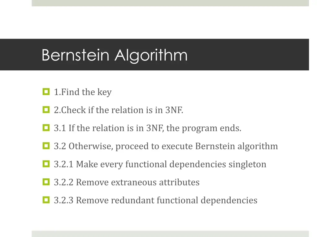 bernstein algorithm