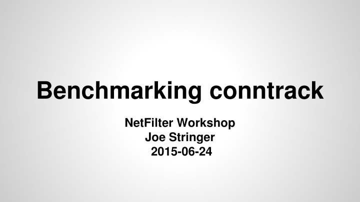 benchmarking conntrack