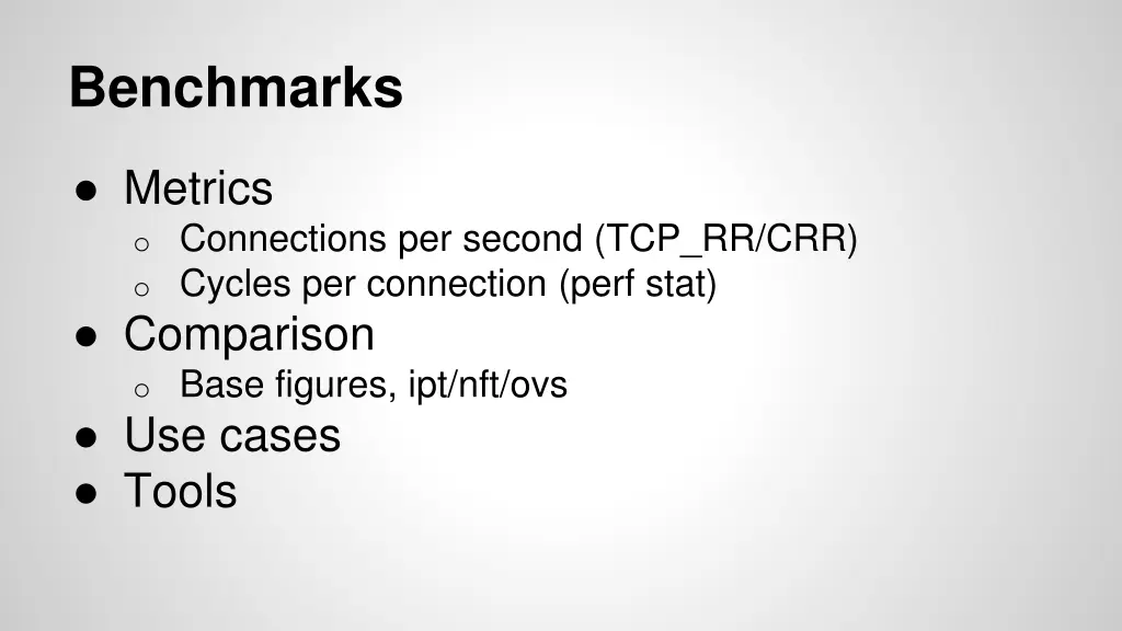 benchmarks