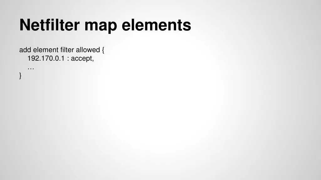 netfilter map elements