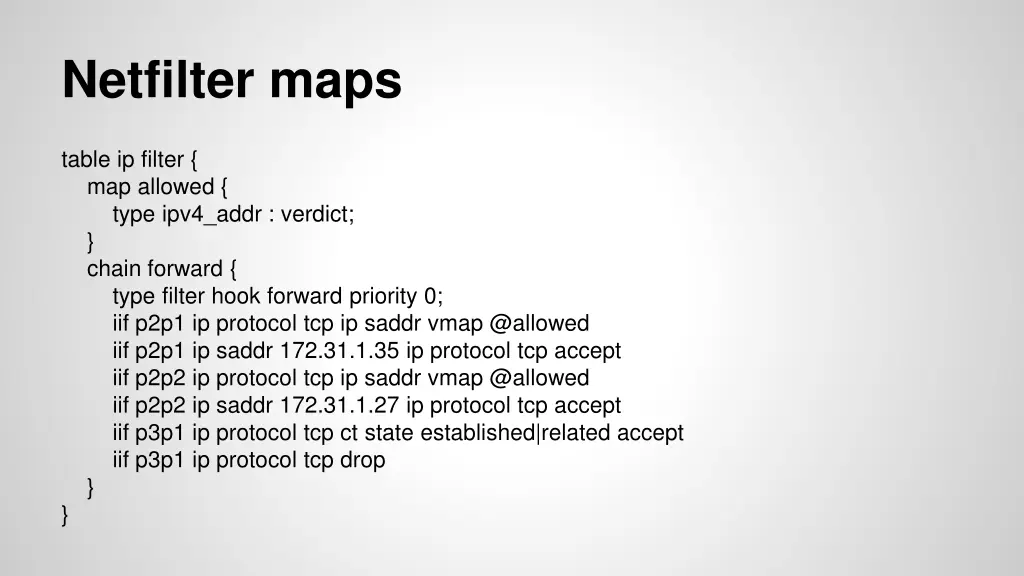 netfilter maps