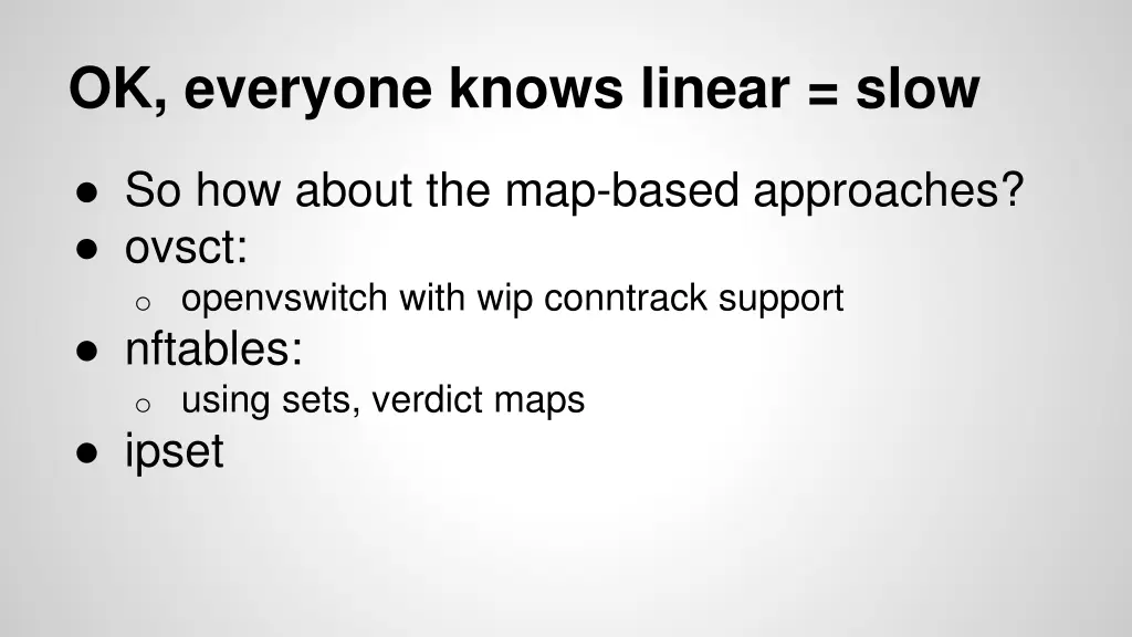 ok everyone knows linear slow