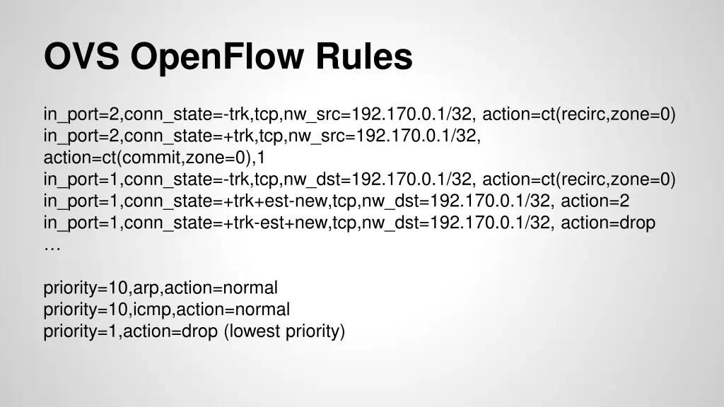 ovs openflow rules