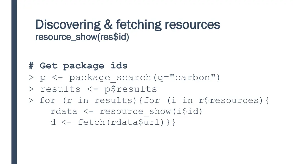 discovering fetching resources discovering
