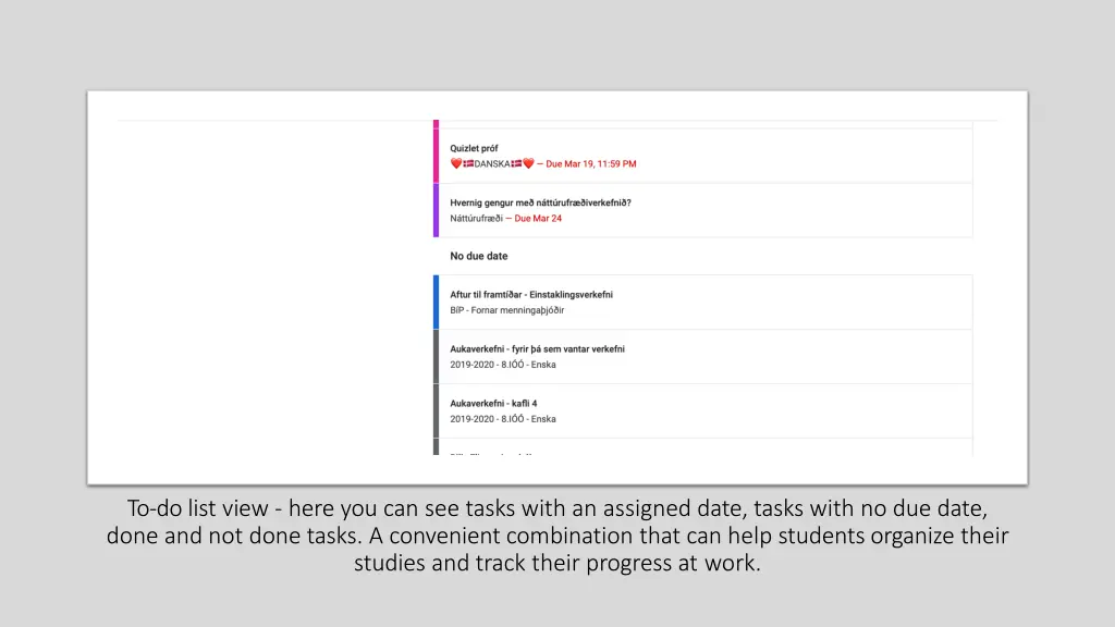 to do list view here you can see tasks with
