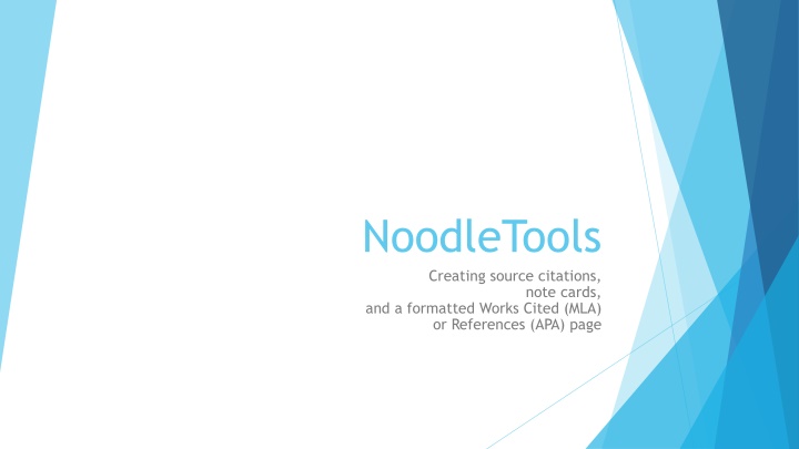 noodletools creating source citations