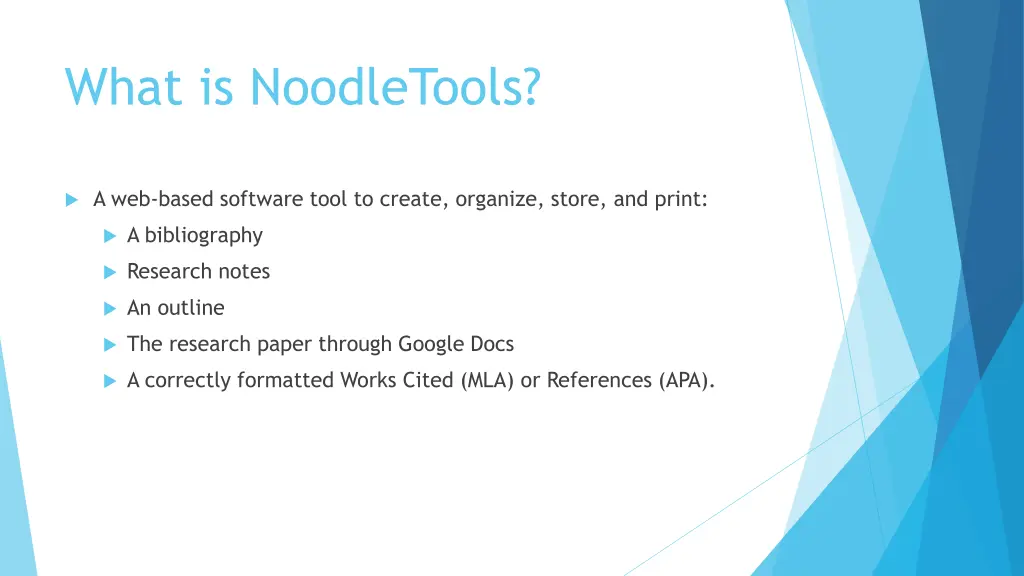 what is noodletools