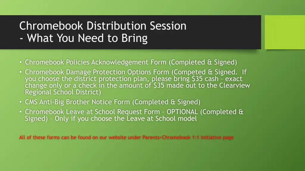 chromebook distribution session what you need