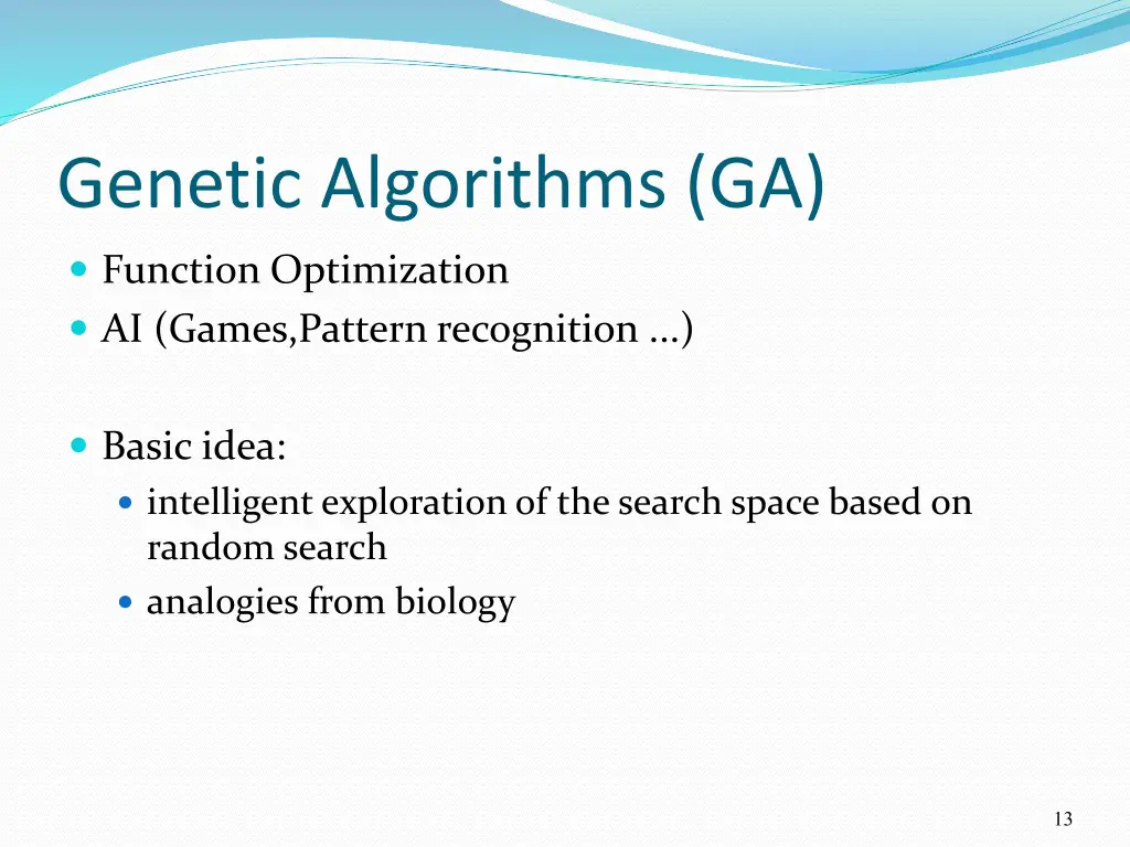 genetic algorithms ga