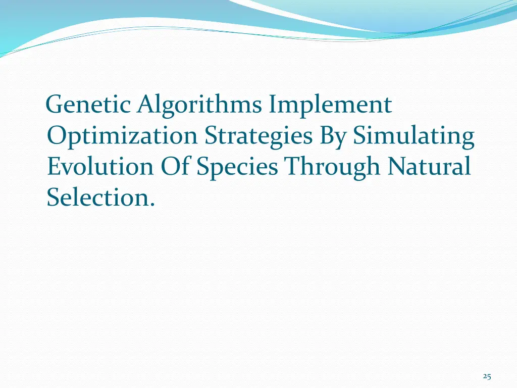 genetic algorithms implement optimization