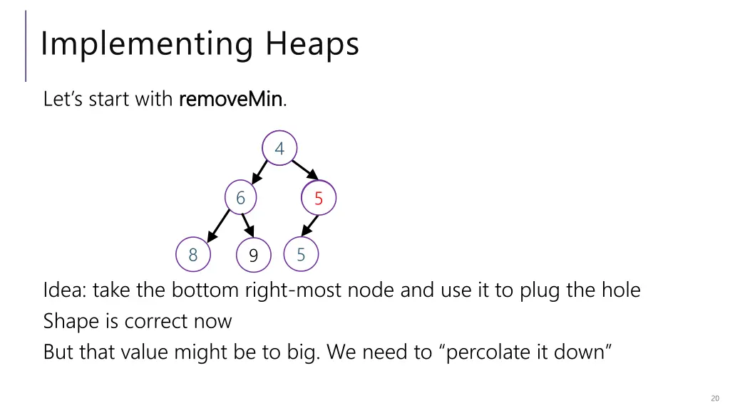 implementing heaps