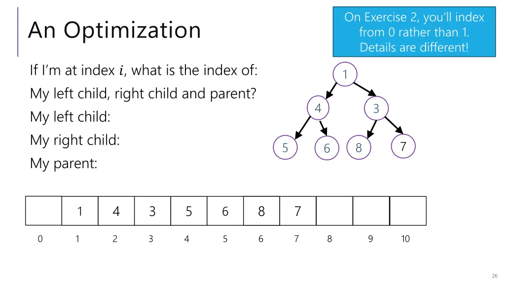 on exercise 2 you ll index from 0 rather than