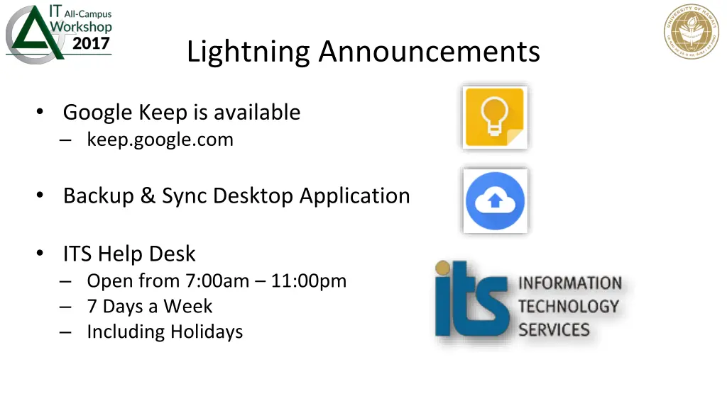lightning announcements
