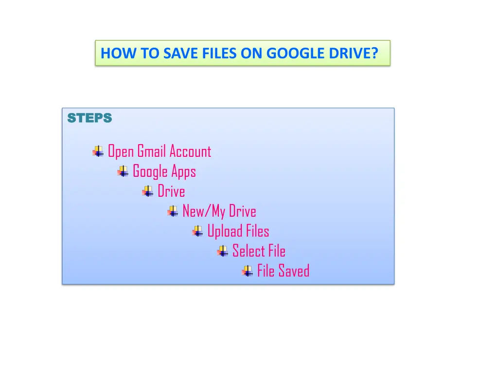 how to save files on google drive