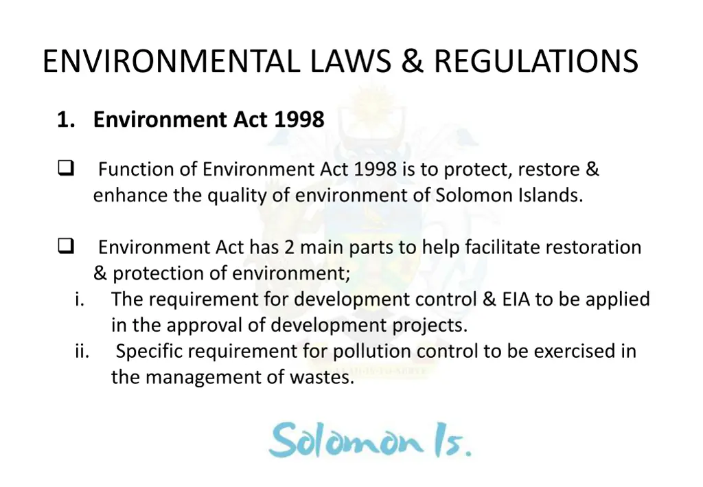 environmental laws regulations