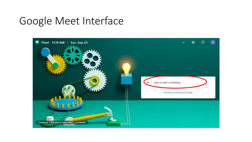 google meet interface