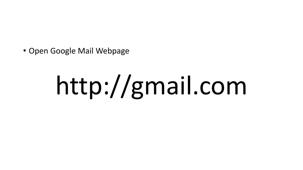 open google mail webpage