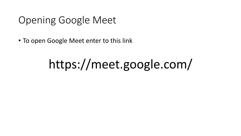 opening google meet
