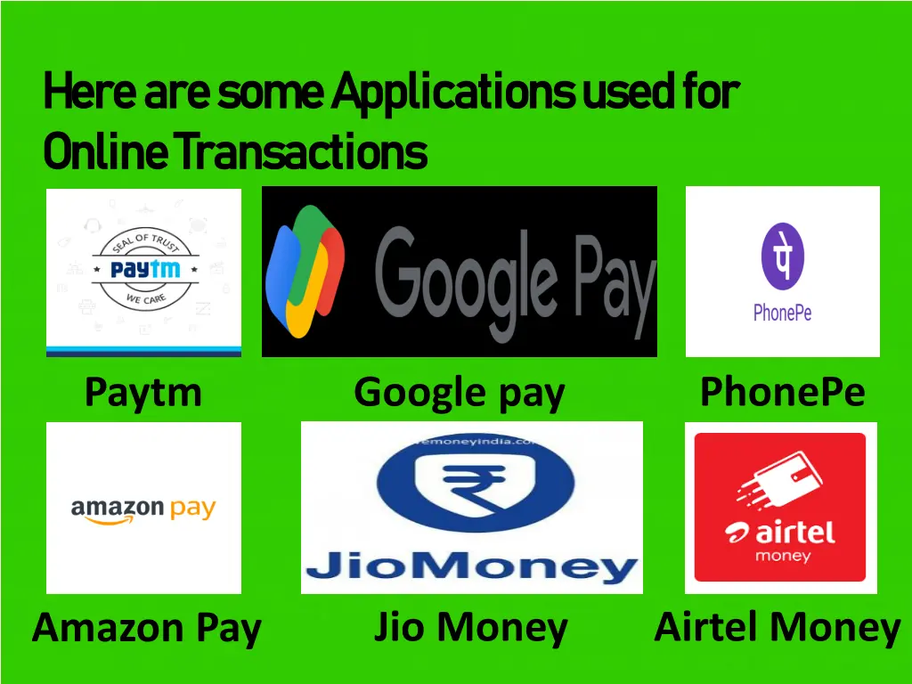 here are some applications used for here are some