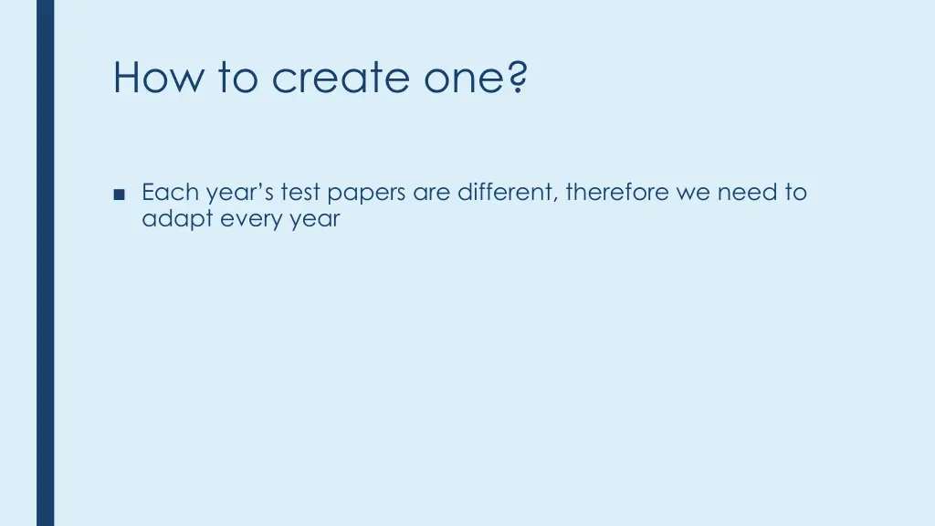 how to create one
