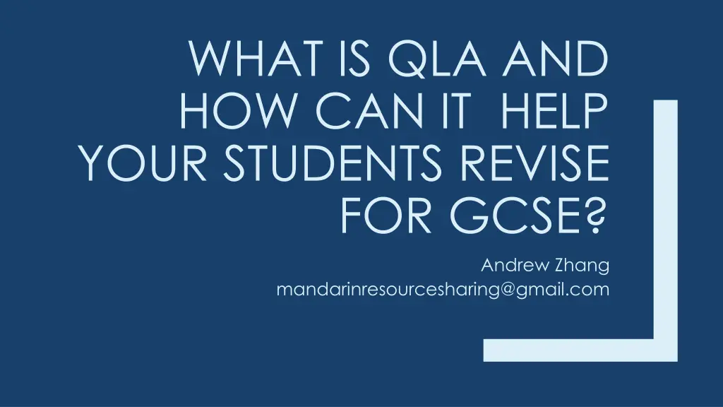 what is qla and how can it help your students