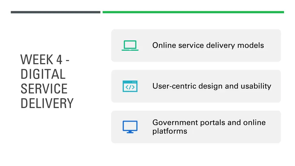 online service delivery models