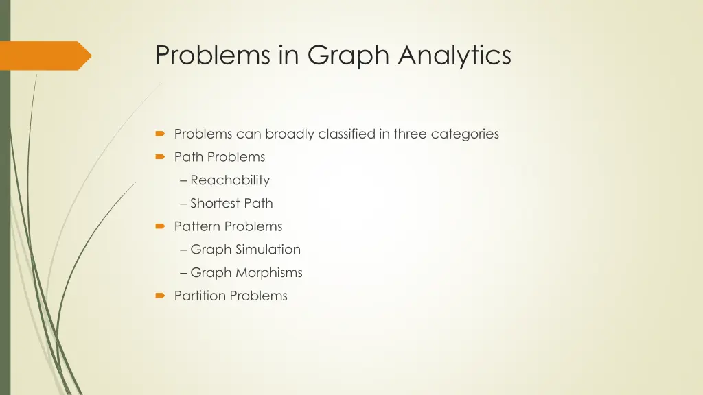 problems in graph analytics