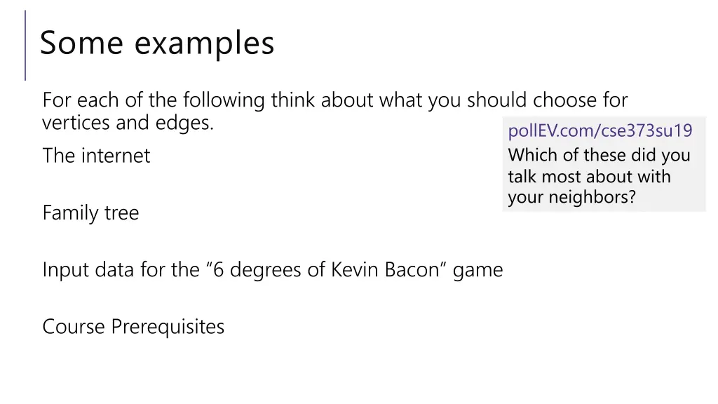 some examples