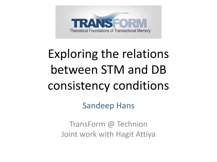 exploring the relations between