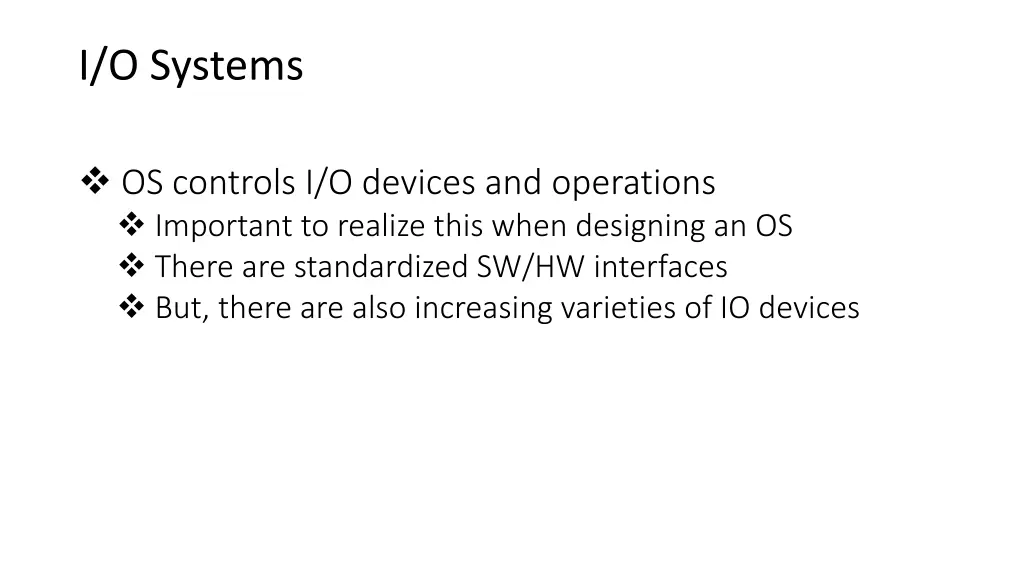 i o systems 1