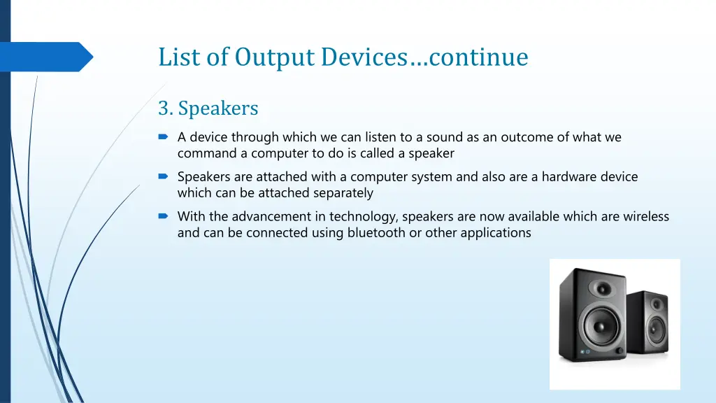 list of output devices continue 2